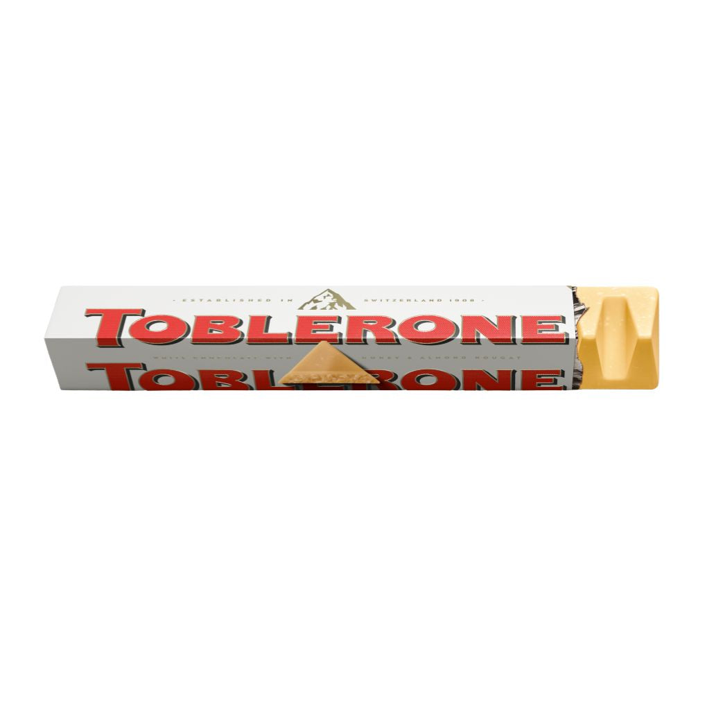 Toblerone White Chocolate with Honey & Almond Nougat 1