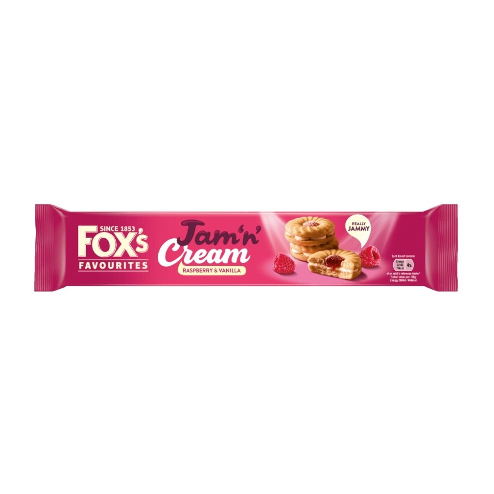 Fox's Jam N Cream Raspberry Vanilla Biscuits 1