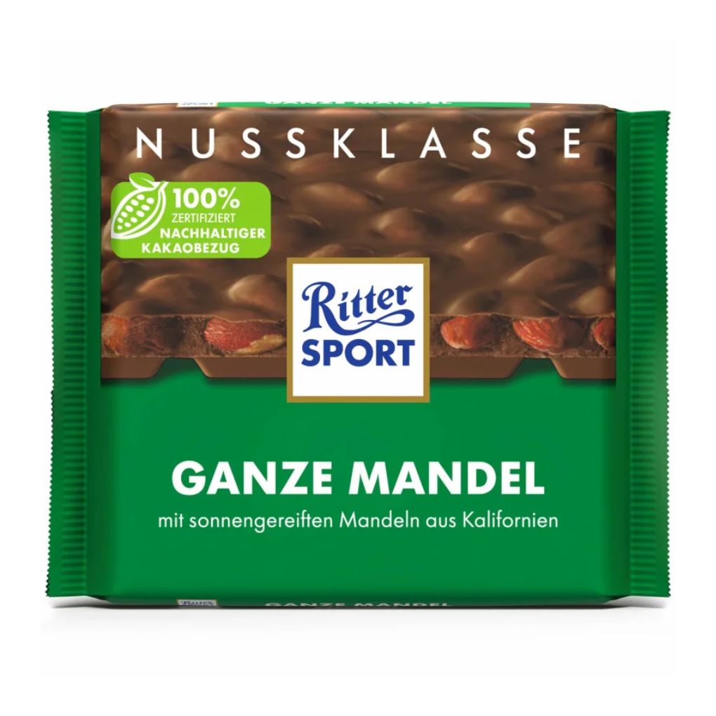 Ritter Sport Milk Chocolate with Whole Almonds 1