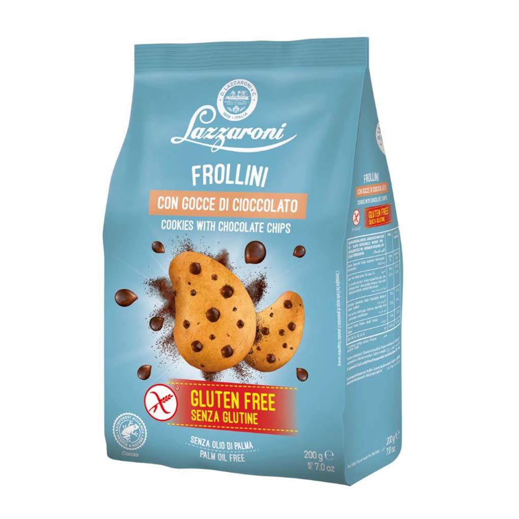 Lazzaroni Gluten Free Frollini Cookies with Chocolate Chips 1