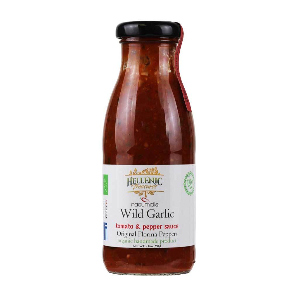 Hellenic Treasures Greek Organic Wild Garlic Tomato & Pepper Sauce, Handmade 1