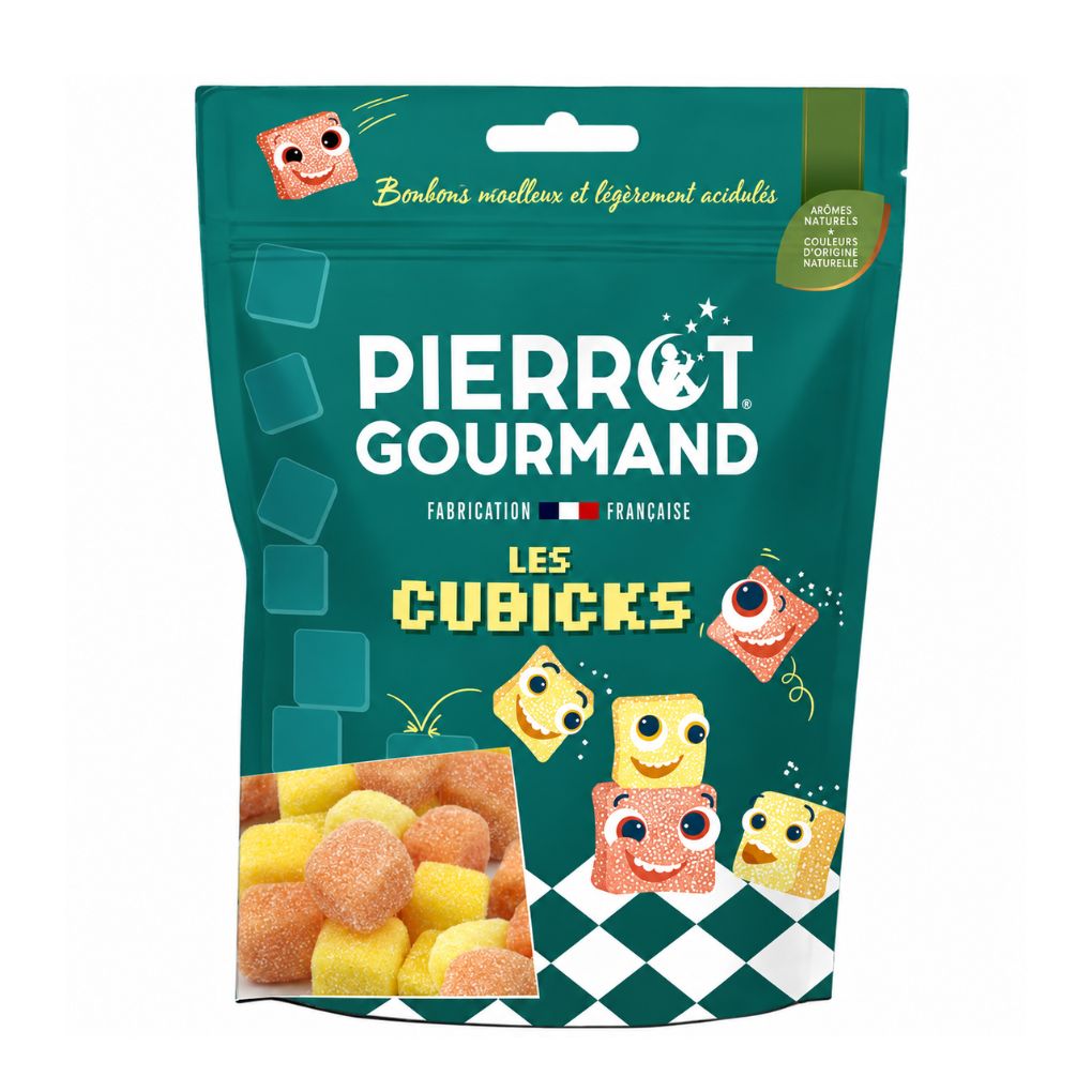 Pierrot Gourmand French Cubicks Sour Gummies 1