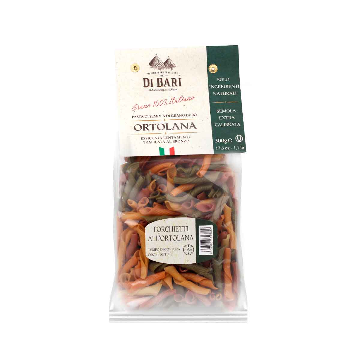 Di Bari Torchietti All' Ortolana Pasta with Vegetables, Bronze Cut 1