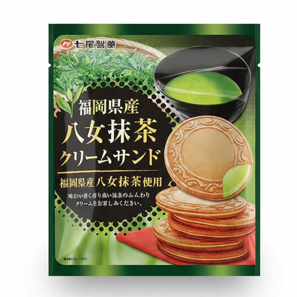 Nanao Seika Matcha Cream Sandwich Cookies 1