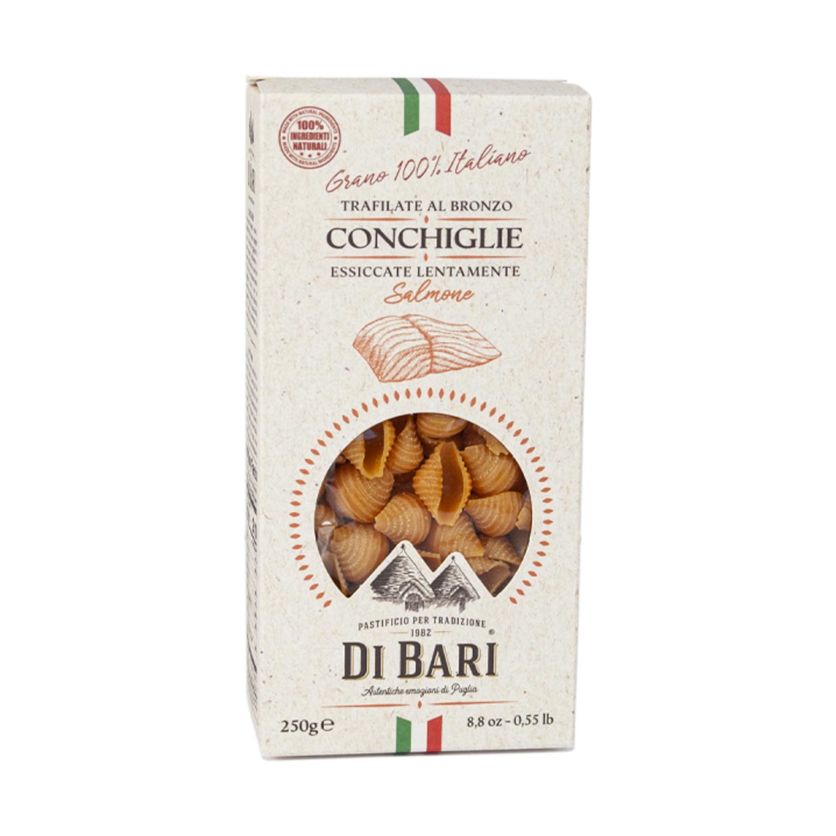 Di Bari Conchiglie Pasta with Salmon, Bronze Cut 1