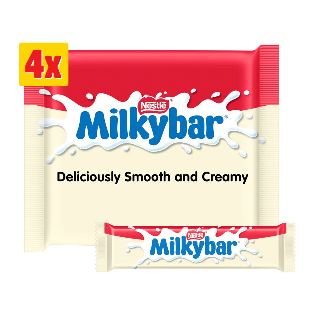 Nestle Milkybar White Chocolate Bar, 4-Pack 1