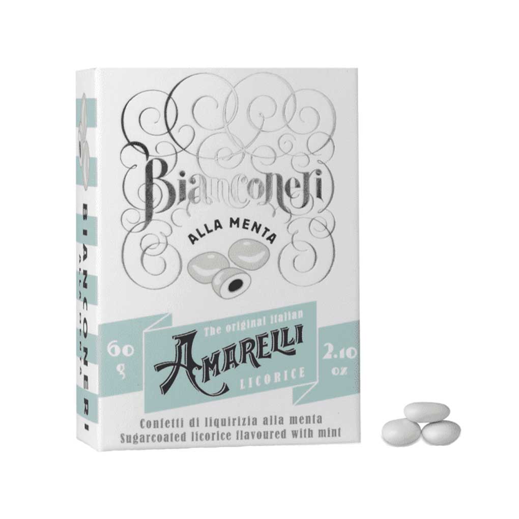Amarelli Bianconeri Mint Licorice Dragees 1