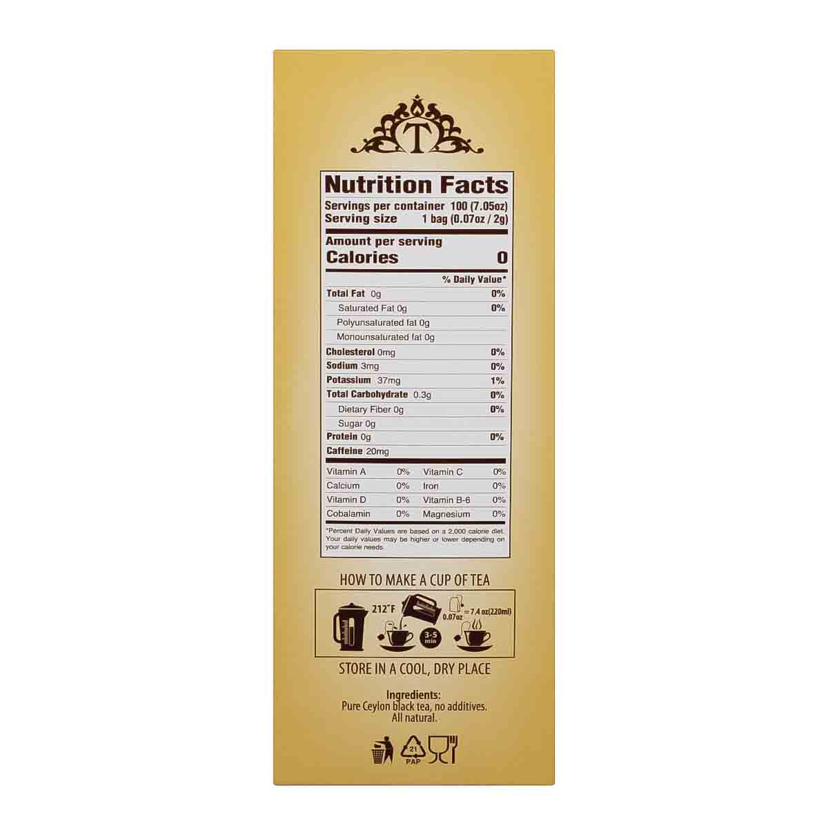 Thurson English Breakfast Black Tea, 100 Bags 3