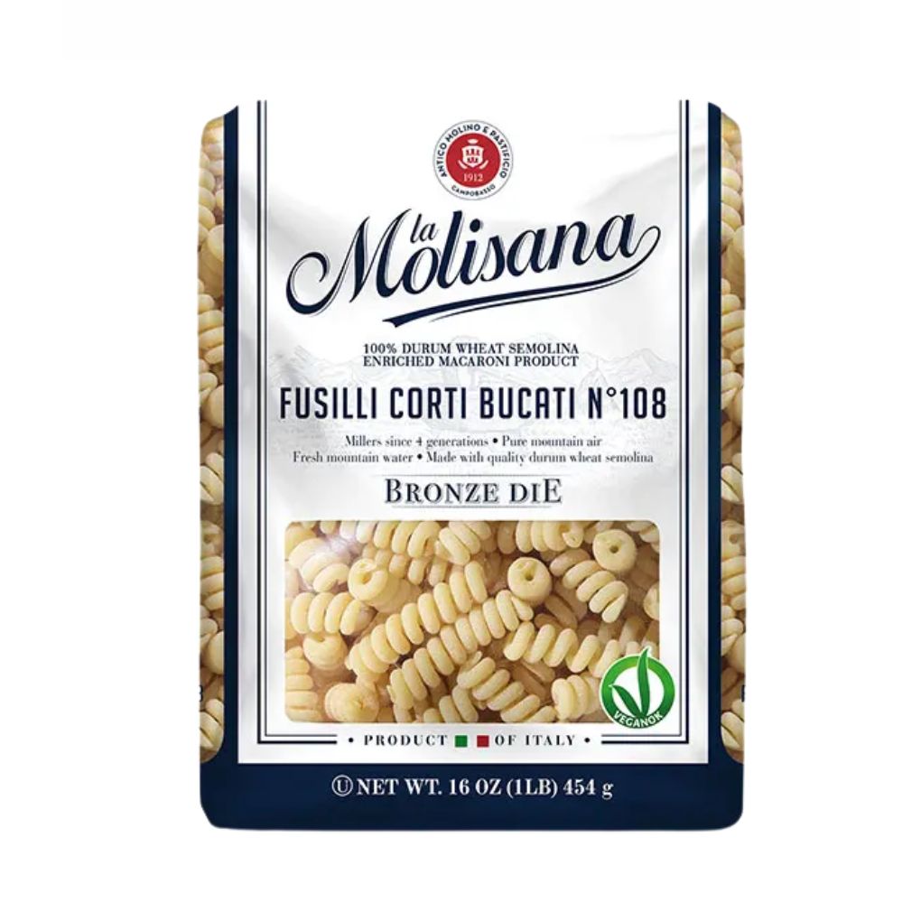 La Molisana Fusilli Corti Bucati Pasta #108, 100% Italian Wheat 1