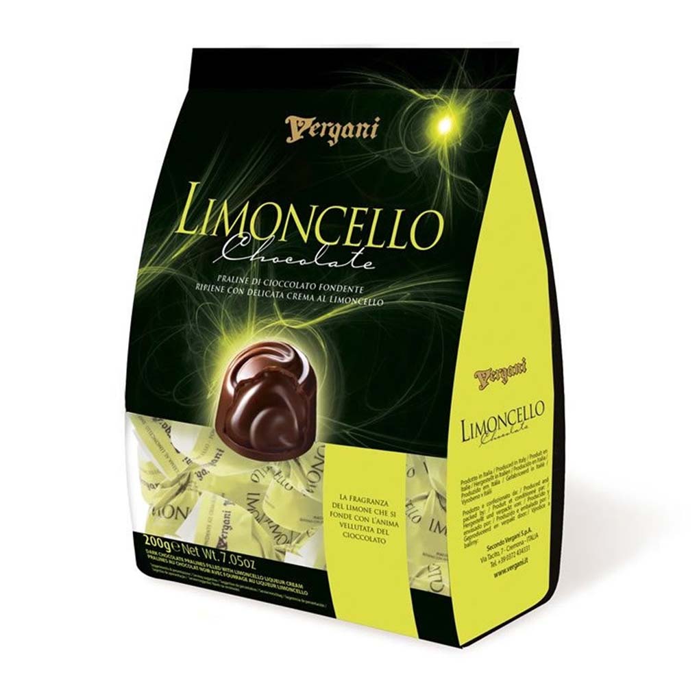 Vergani Limoncello Dark Chocolate Pralines with Liqueur Filling 1