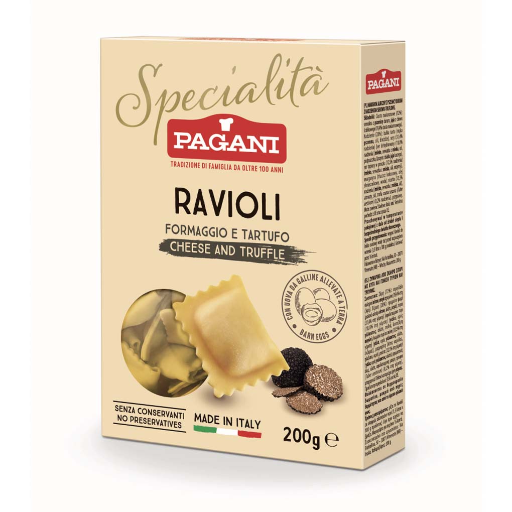 Pagani Cheese & Truffle Ravioli, No Preservatives 1
