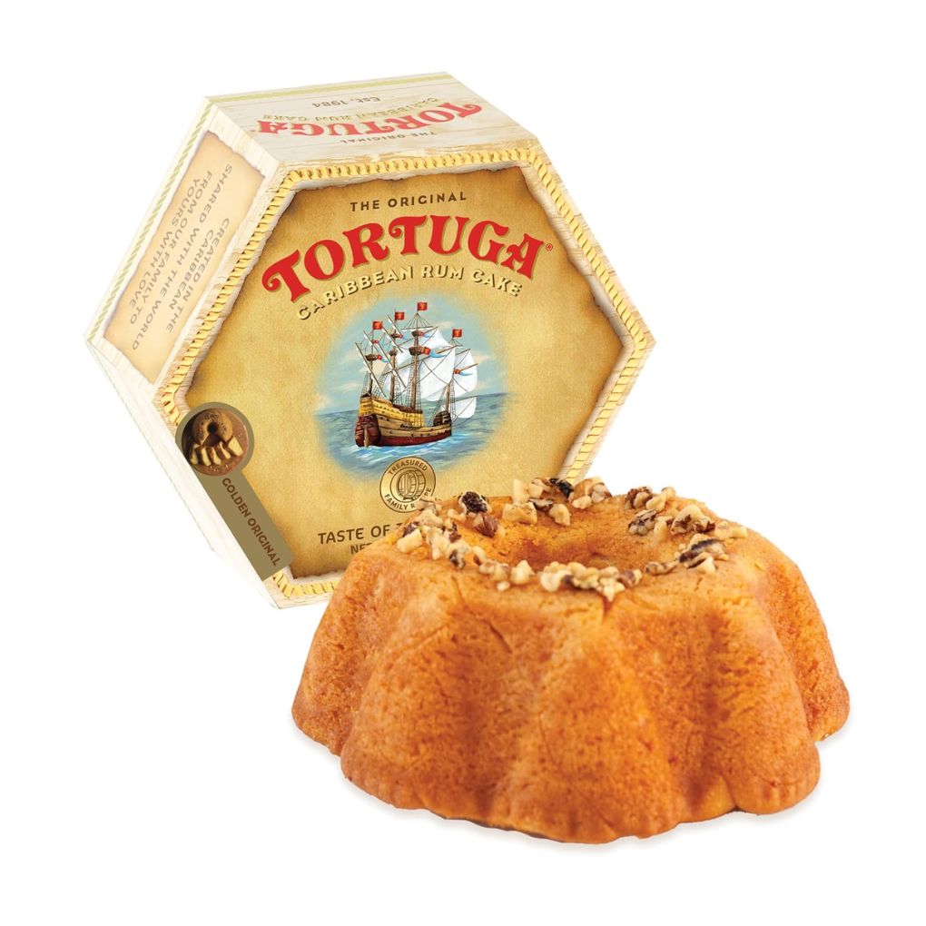 Tortuga Original Caribbean Rum Cake with Walnuts, Large 1