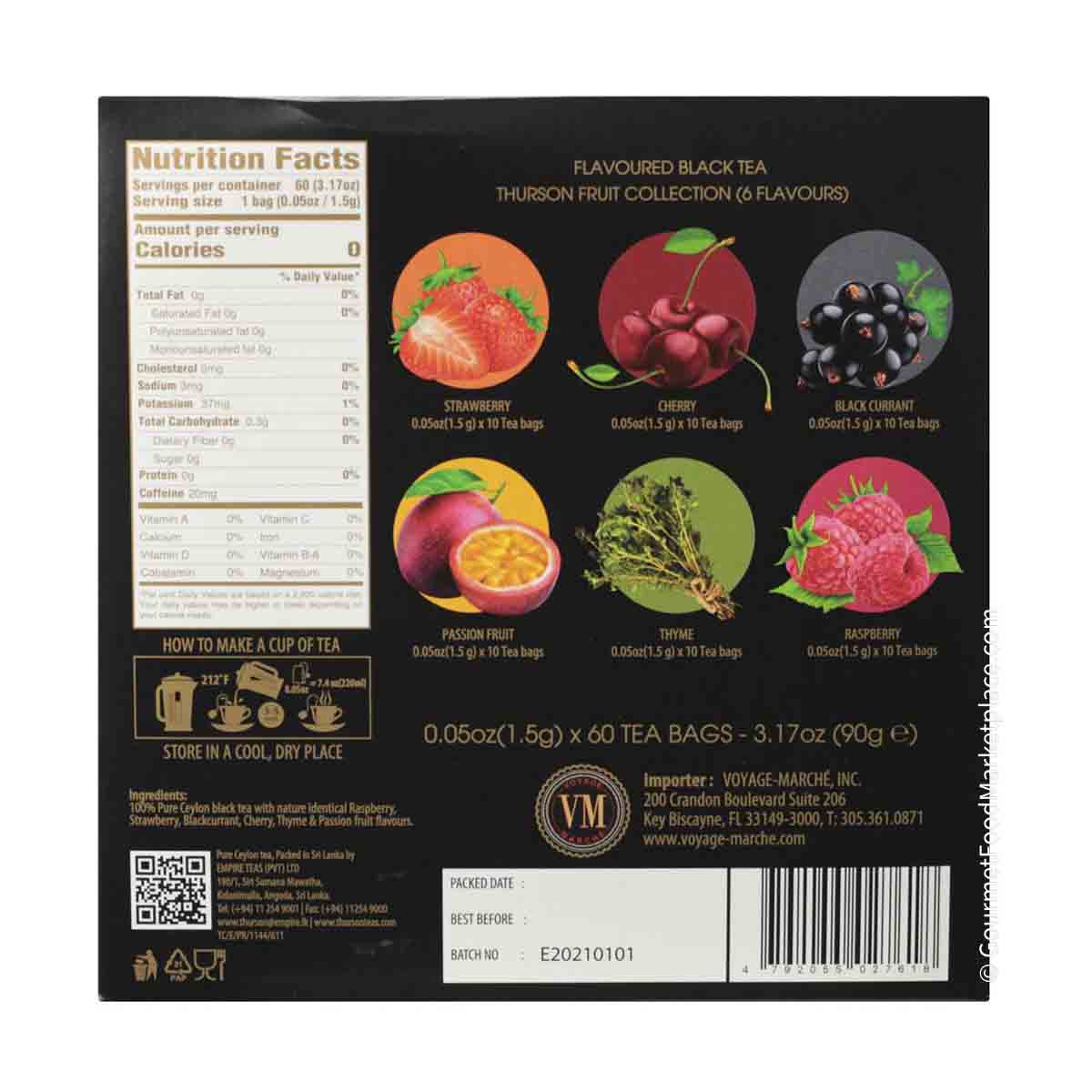 Thurson Assorted Fruit Black Tea, 60 Bags 3