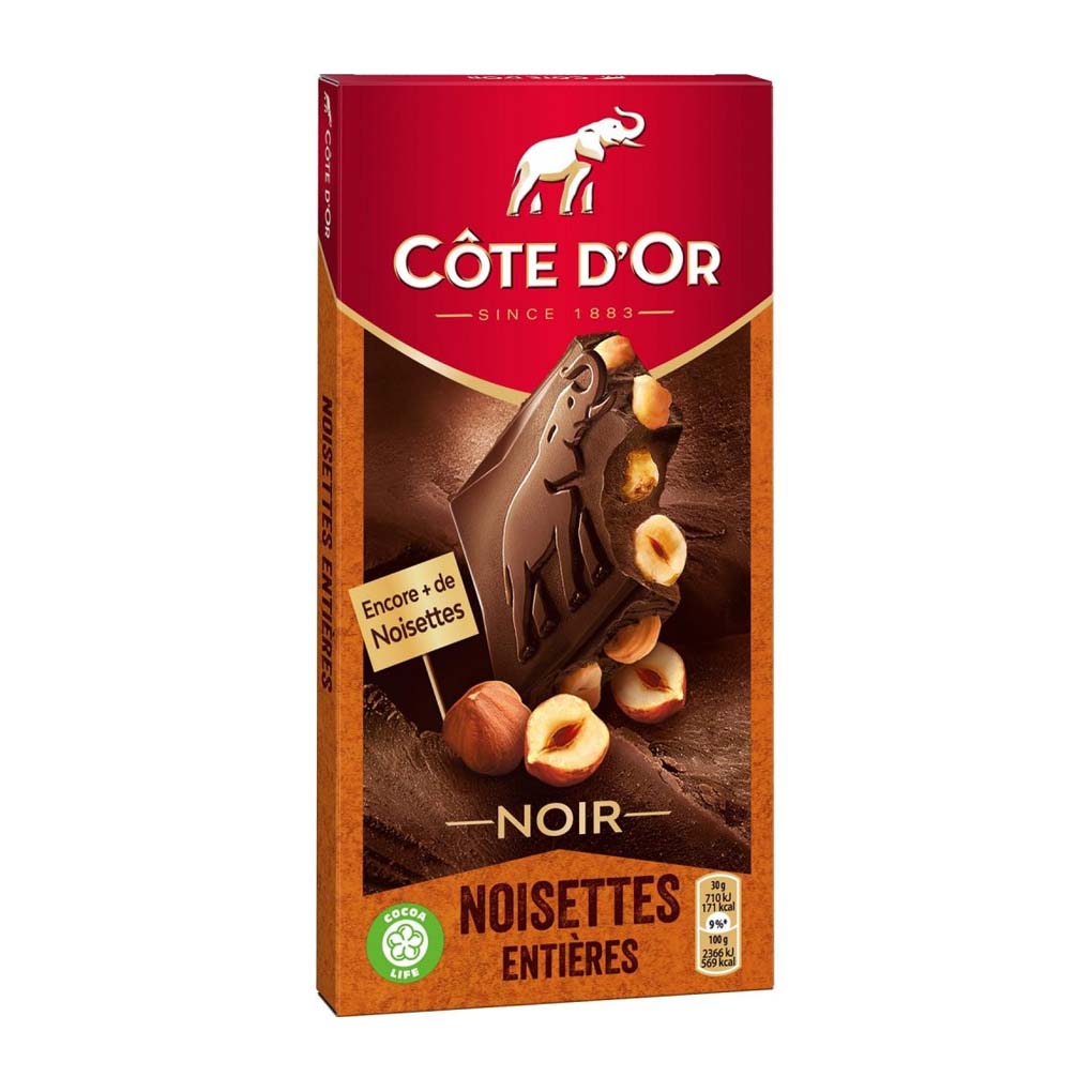 Cote d'Or Dark Chocolate with Whole Hazelnuts 1
