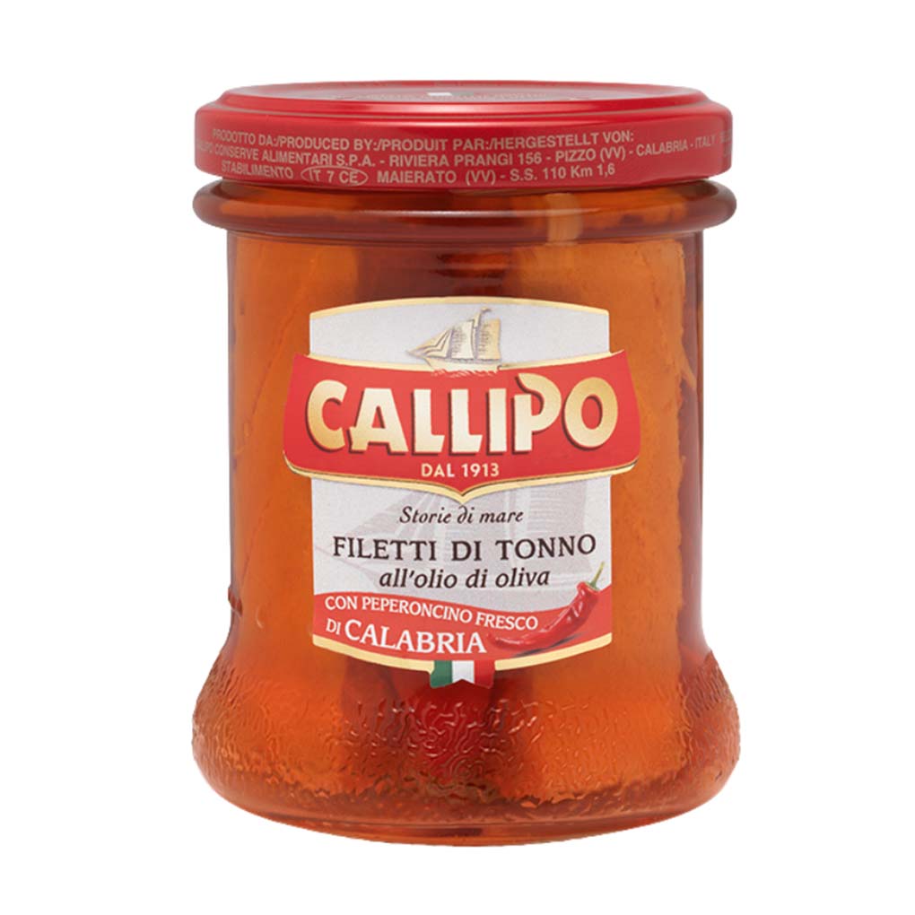 Callipo Yellowfina Tuna Fillets w/ Calabrian Chili Peppers 1