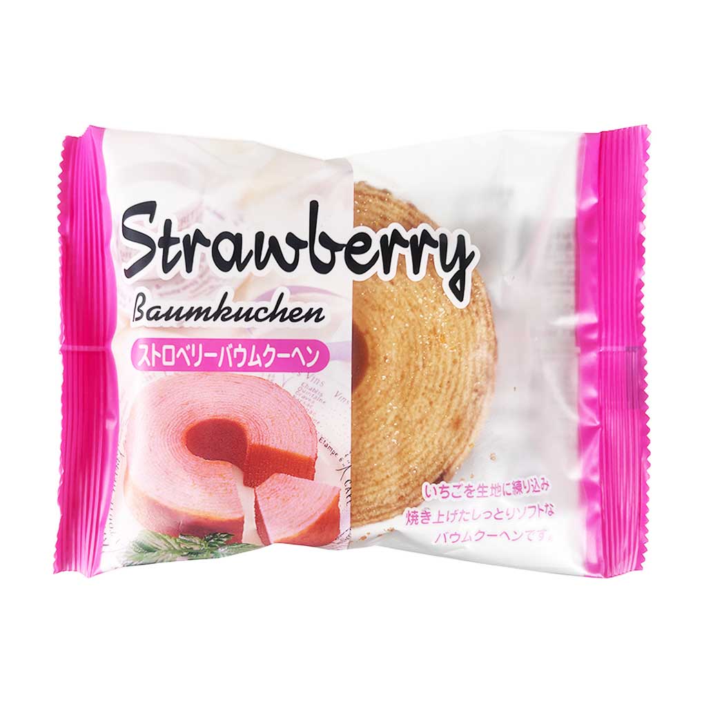Taiyo Foods Strawberry Baumkuchen, Single Serving 1