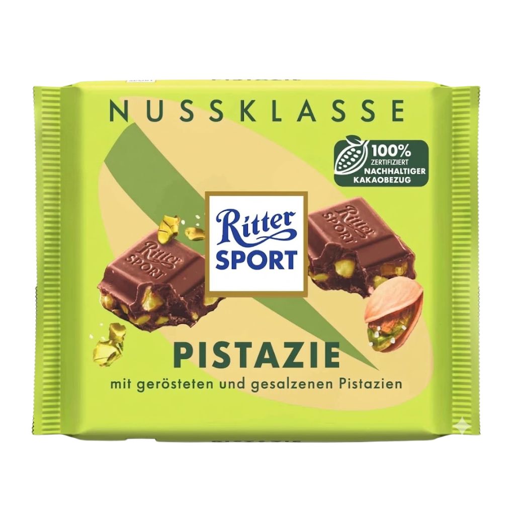 Ritter Sport Milk Chocolate with Pistachio 1