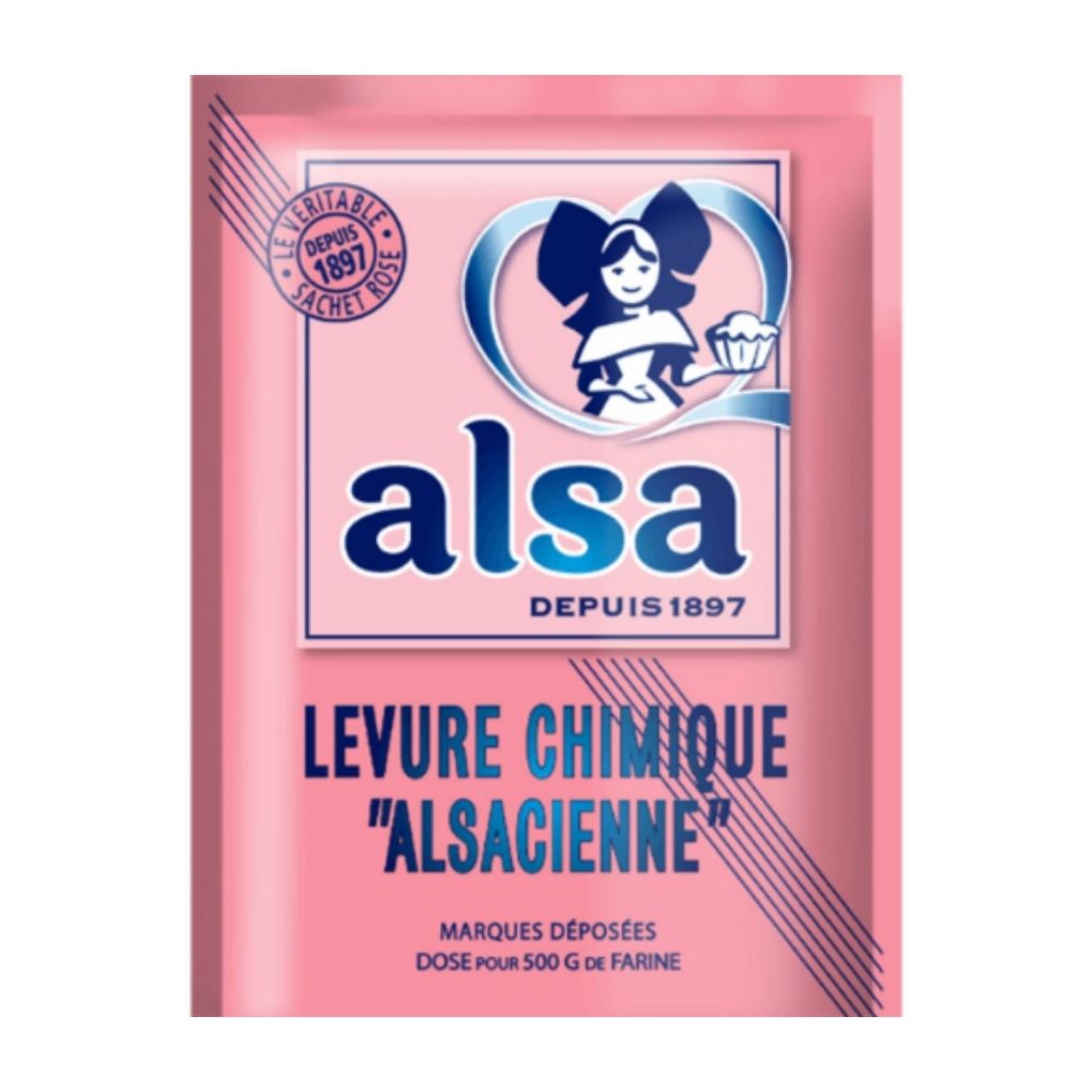 Alsa French Baking Powder, Original Pink Sachet, 8 Sachets 1