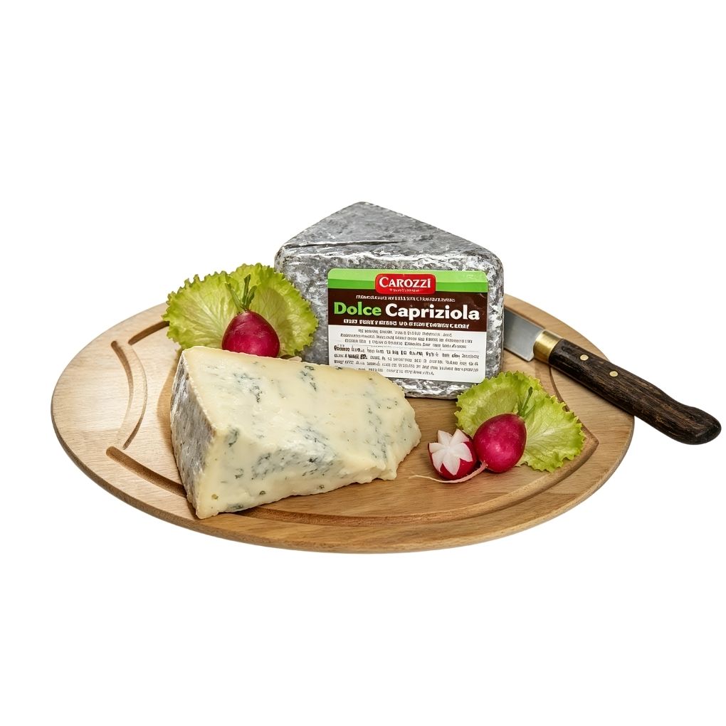 Carozzi Capriziola Dolce, Blue-Veined Goat's Milk Cheese 1