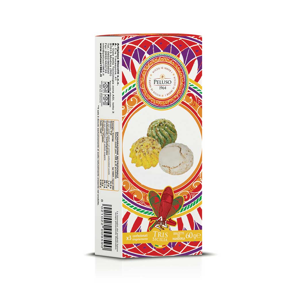 Peluso Preorder: Sicilian Almond Paste Cookies (Lemon, Mandarin & Pistachio) 1