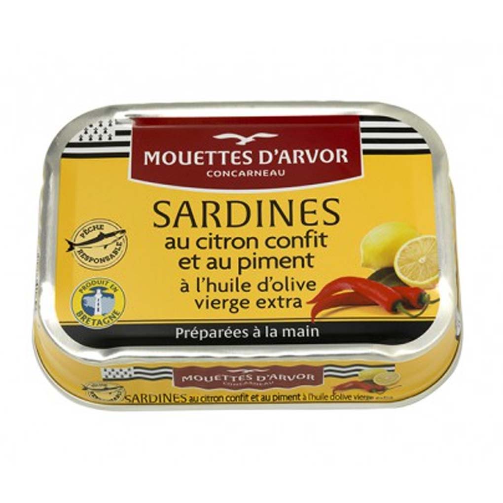 Mouettes D'Arvor Sardines with EVOO, Lemon Confit & Pepper 1