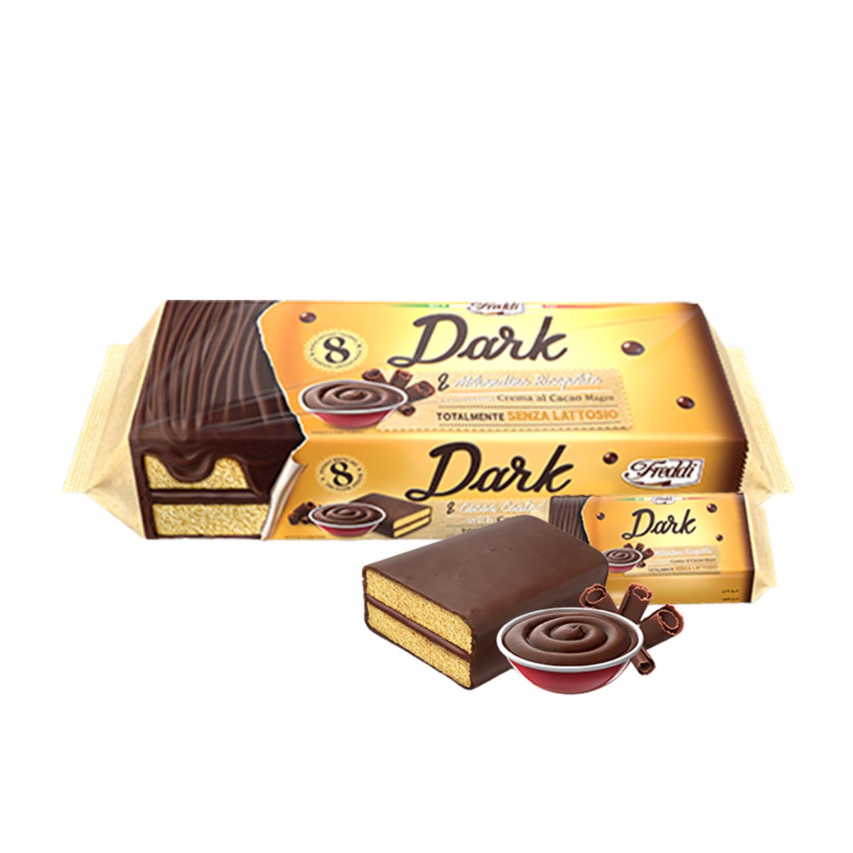 Freddi Mini Cocoa Coated Cakes Dolcetto, Lactose Free 1