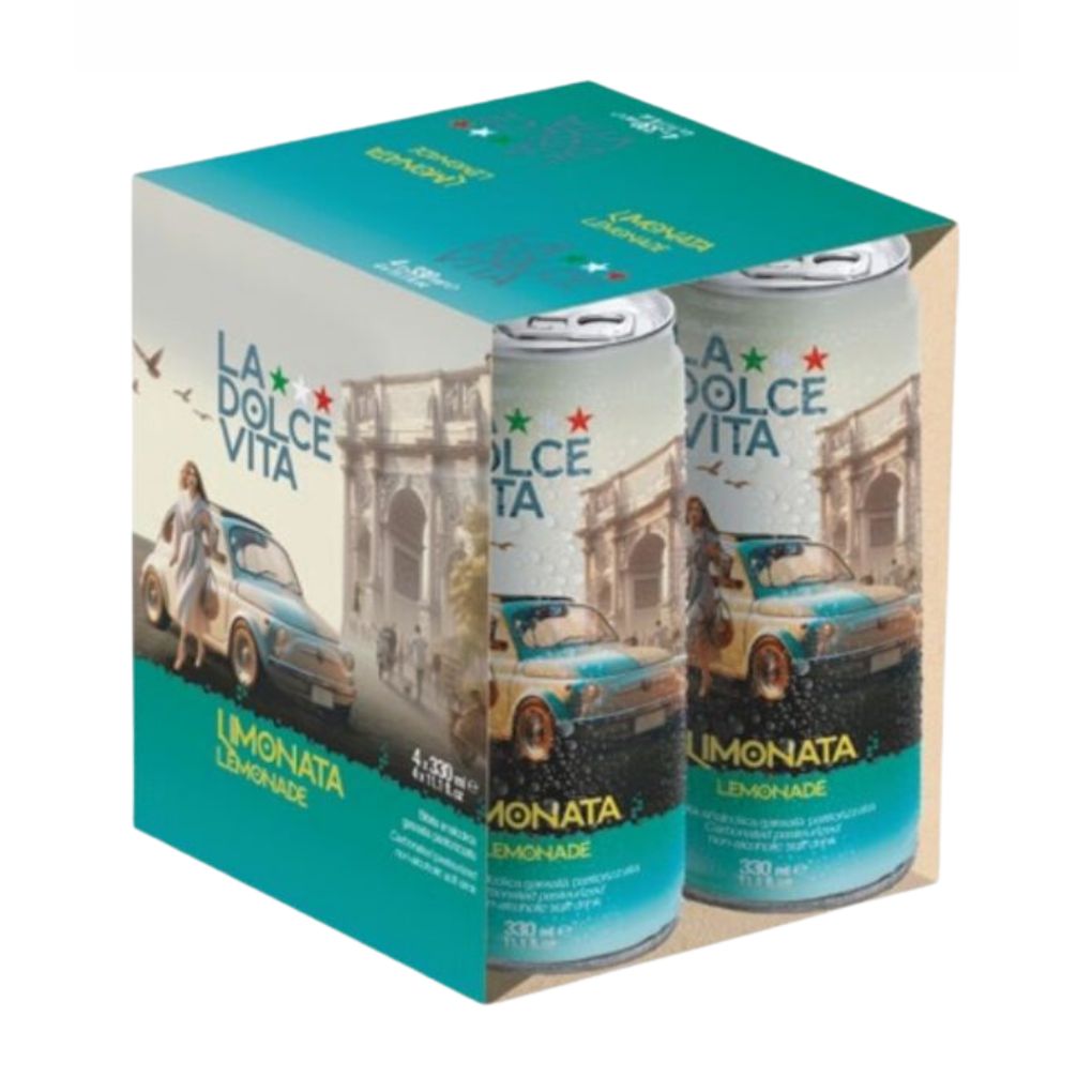 La Dolce Vita Italian Lemonade Soda, 4-Pack Cans 1