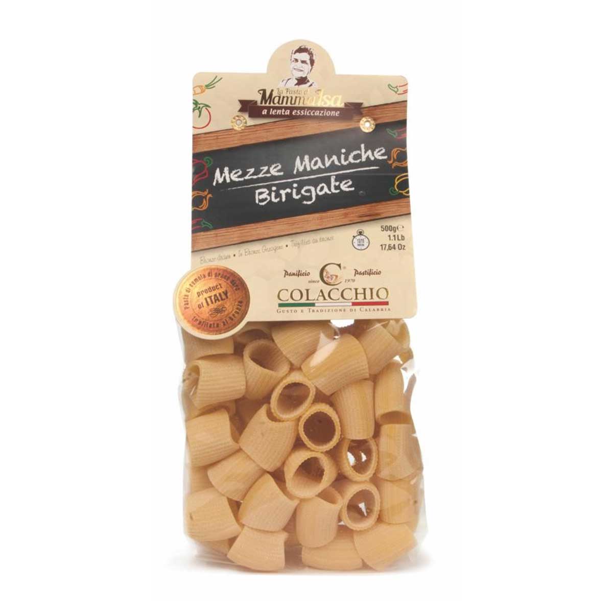 Colacchio Italian Mezze Maniche Birigate Pasta 1