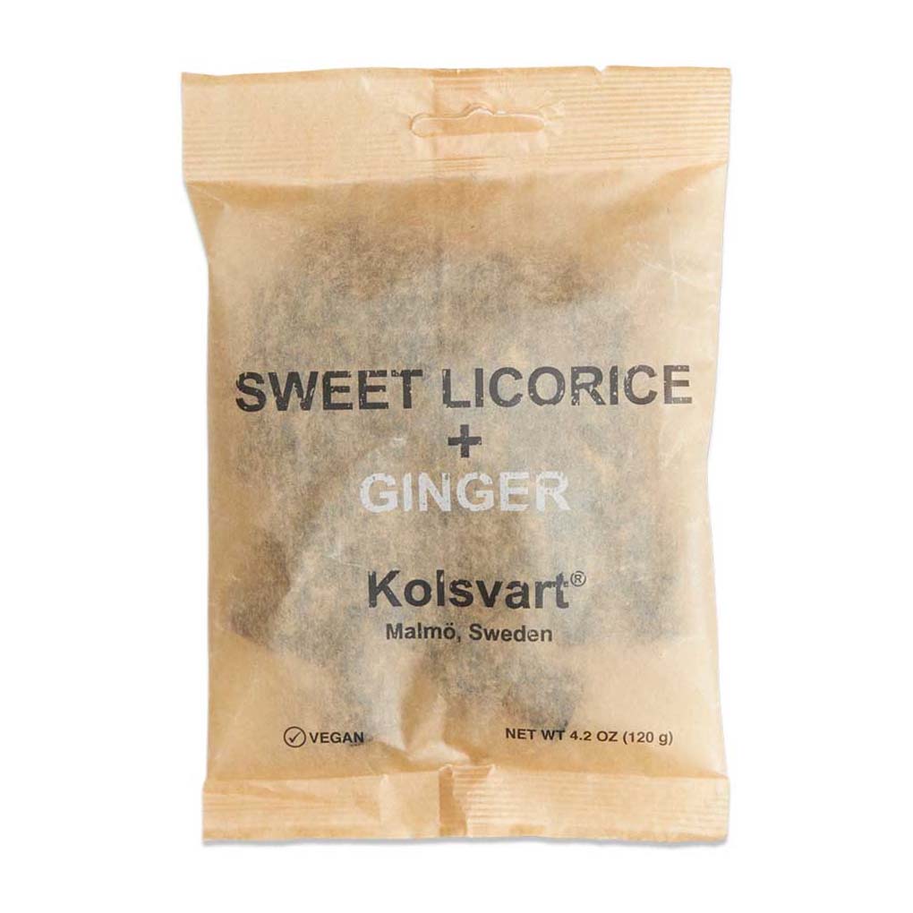 Kolsvart Sweet Licorice & Ginger Swedish Vegan Gummy 1