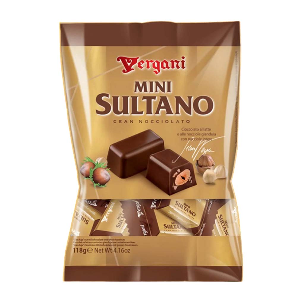 Vergani Mini Sultano Milk Chocolate with Whole Hazelnuts 1