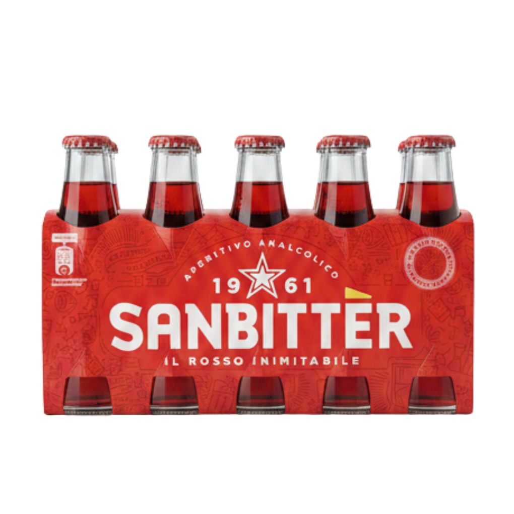 San Pellegrino Sanbitter Non-Alcoholic Red Bitters Aperitif, 10 x 3.38 fl oz 1