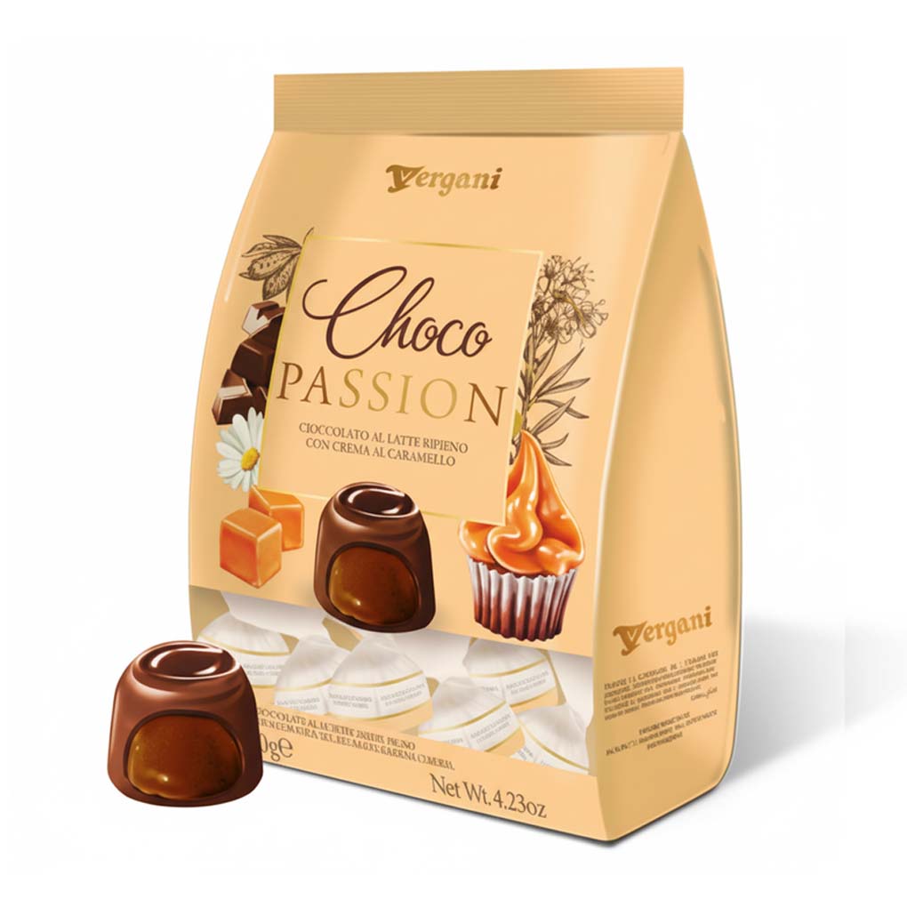 Vergani Choco Passion Milk Chocolate Pralines with Caramel Filling 1