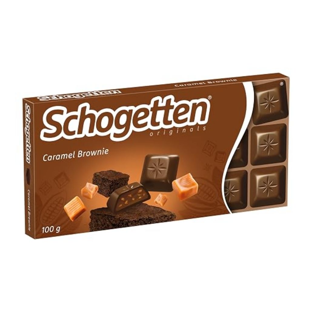 Schogetten Caramel Brownie Chocolate Bar 1