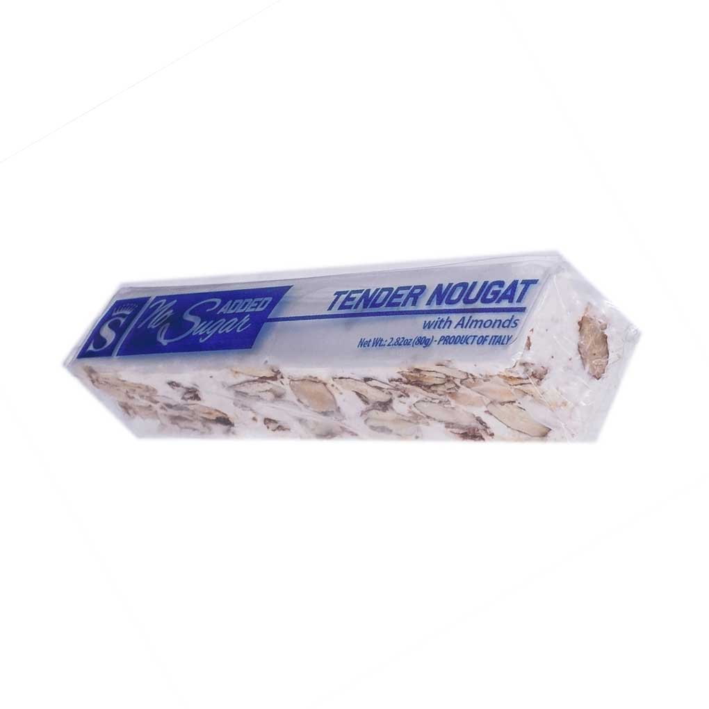 Sara Dolciaria Italian Tender Torrone Bar with Almonds, No Sugar Added 1