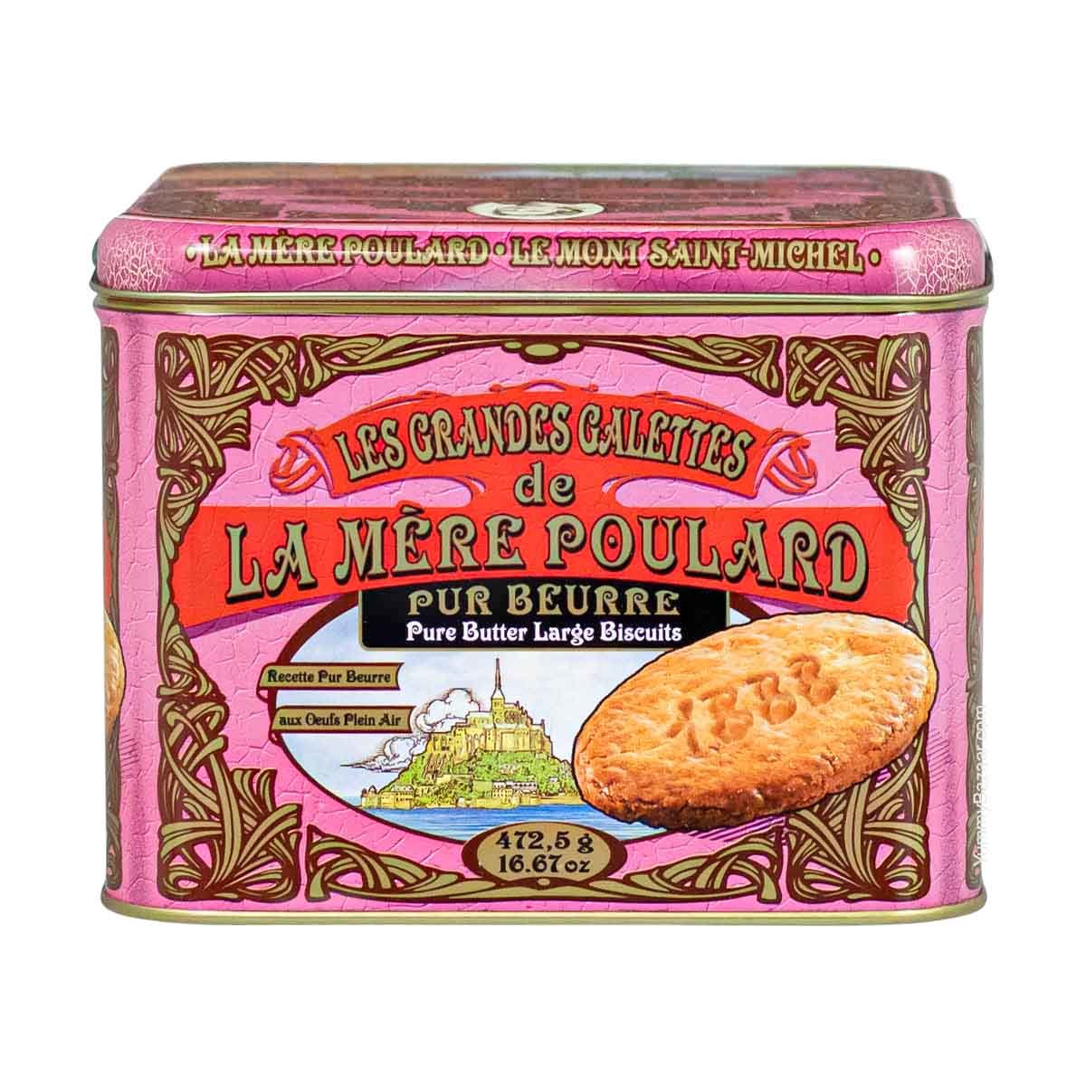 La Mere Poulard French Les Grandes Galettes Butter Cookies in Luxury Tin 1