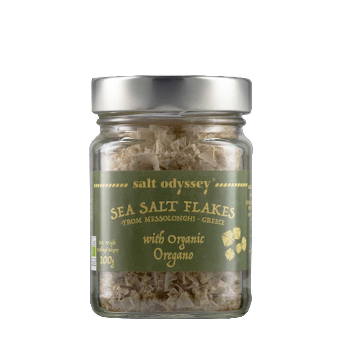Salt Odyssey Mediterranean Organic Oregano Sea Salt Flakes 1