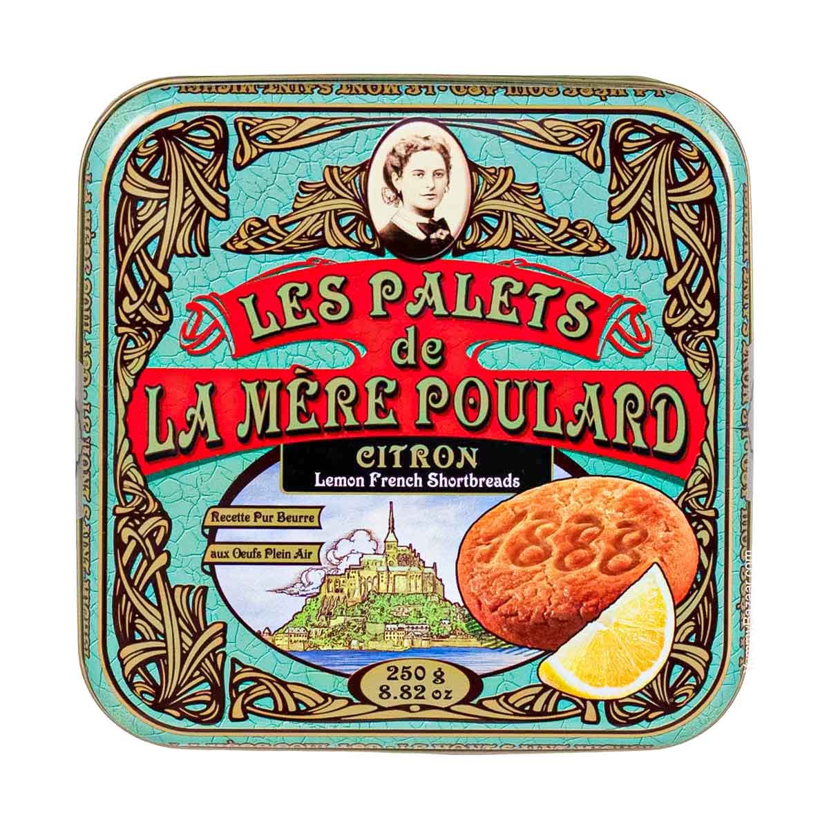 La Mere Poulard French Lemon Cookies Palets in Luxury Tin 1