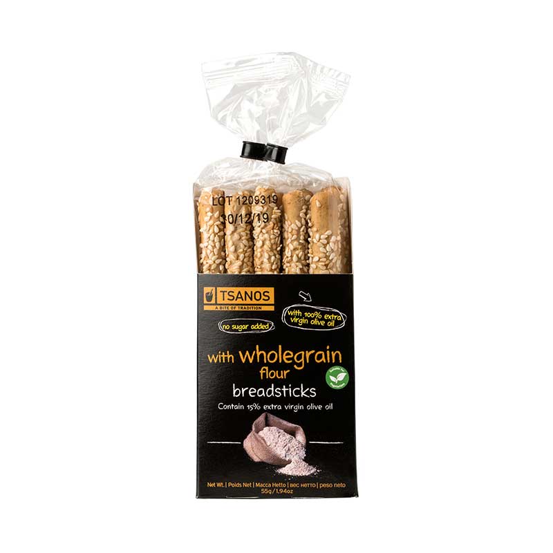 Tsanos Wholegrain Breadsticks, No Sugar Added 1