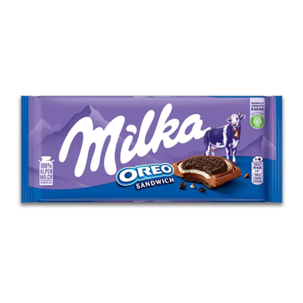 Milka Oreo Sandwich Chocolate Bar 1