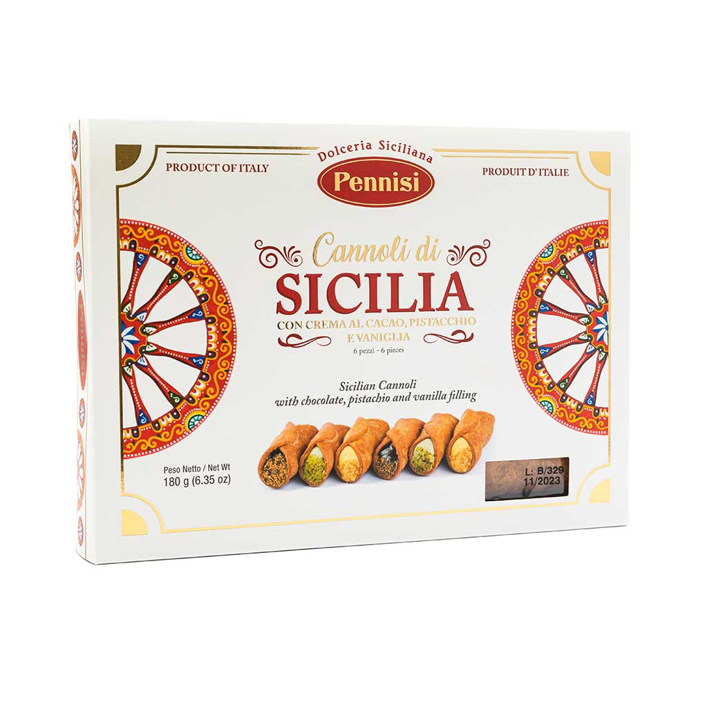 Pennisi Italian Cannoli with Chocolate, Pistachio and Vanilla Filling 1