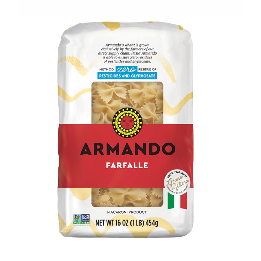 Armando Farfalle Pasta, 100% Italian Wheat, Bronze Cut 1