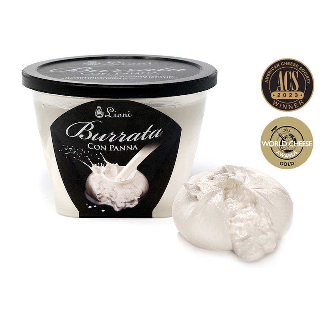 Lioni Latticini Burrata Con Panna, 8oz Balls 2