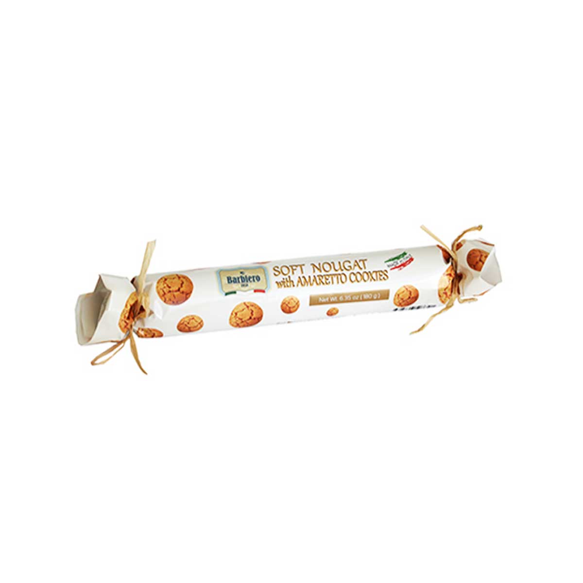 Barbiero Italian Soft Nougat with Amaretto Cookies, Hand Wrapped 1