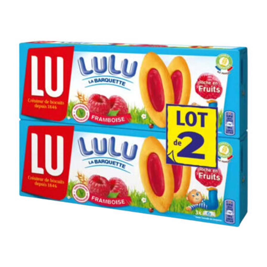 LU French Raspberry Soft Biscuits Barquette 4.2 oz x 2 1