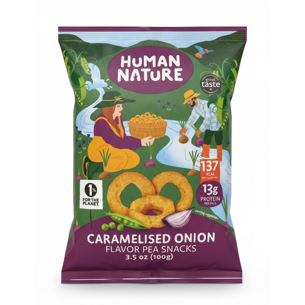 Human Nature Caramelized Onion Pea Snacks 1