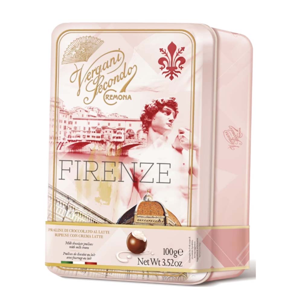 Vergani Milk Chocolate Pralines with Milk Filling in Gift Tin 1