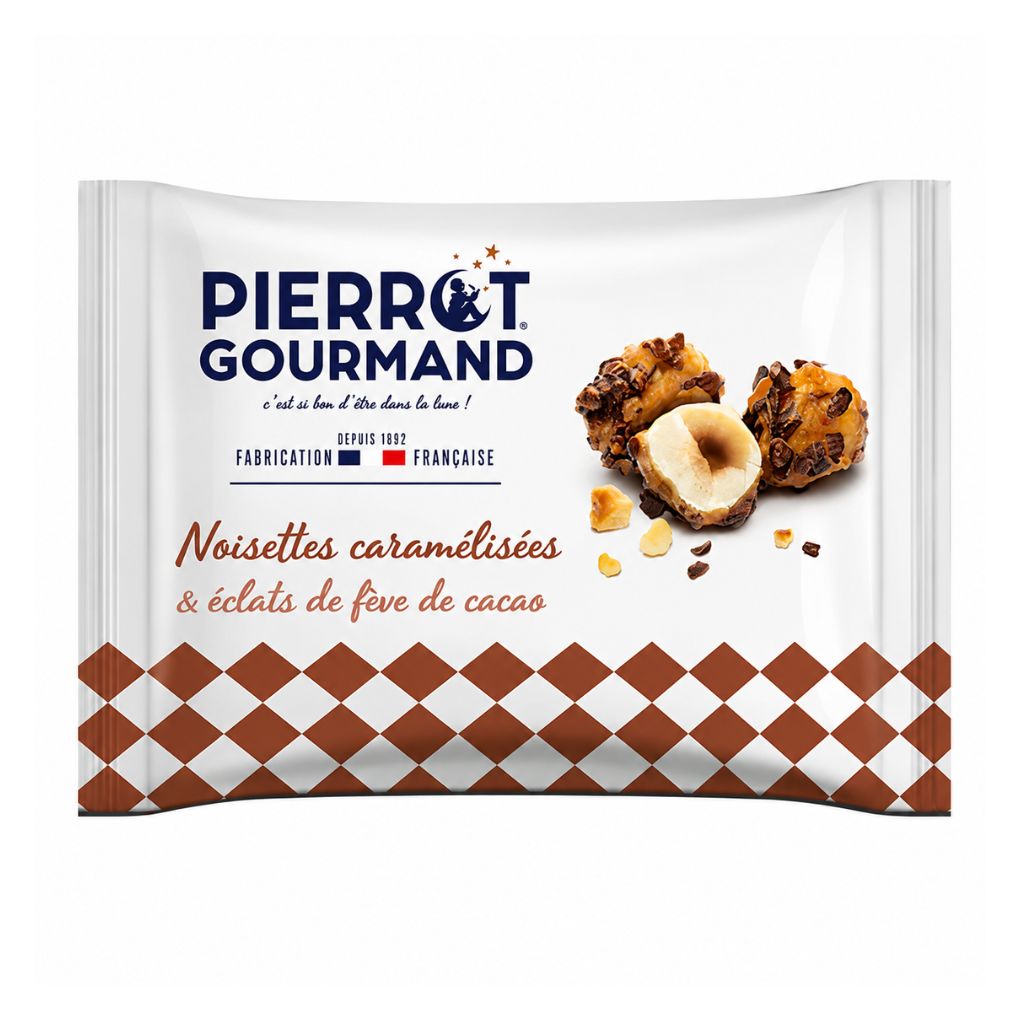 Pierrot Gourmand Caramelized Hazelnuts with Cacao Nib Pieces 1
