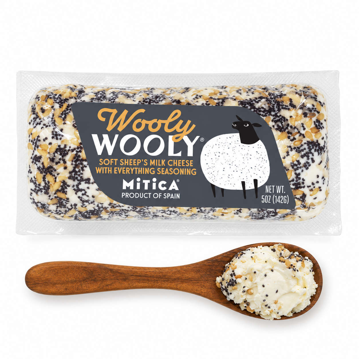 Mitica Wooly Wooly Fresh Sheep's Milk Cheese with Everything Seasoning 1