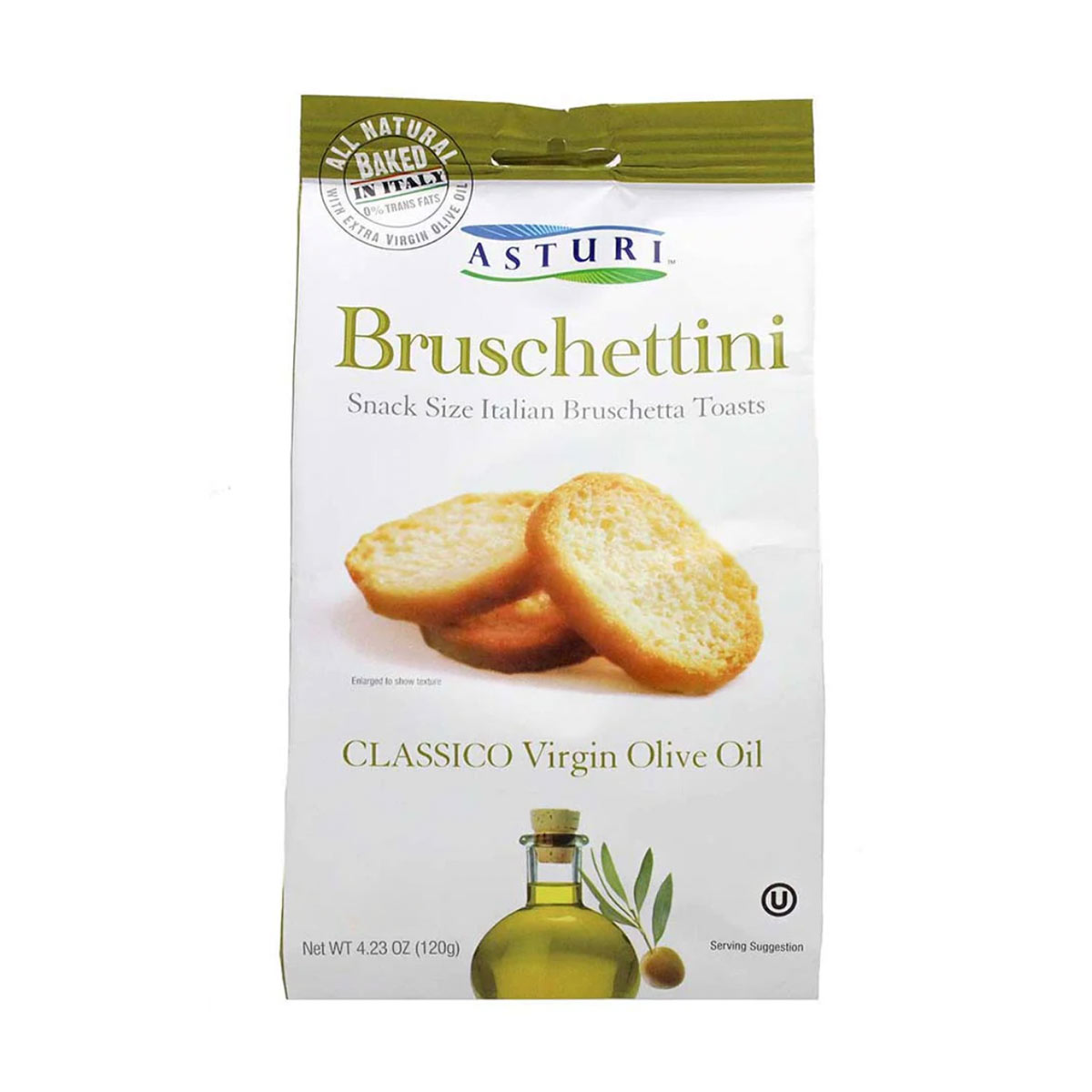 Asturi Virgin Olive Oil Bruschettini, Vegan 1