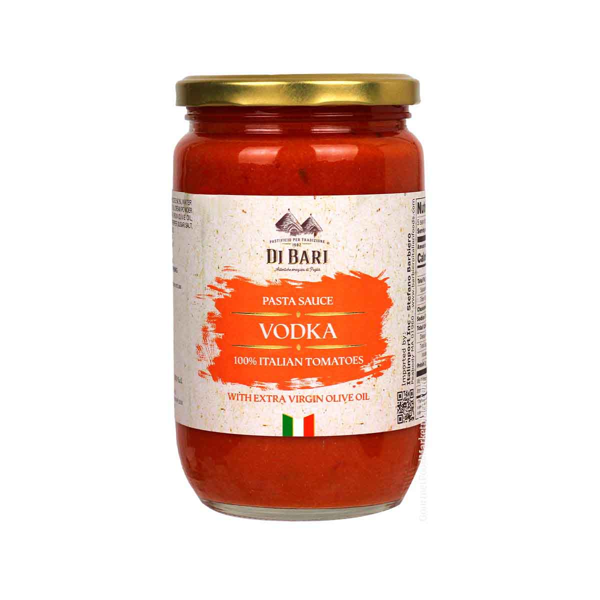 Di Bari Vodka Pasta Sauce, 100% Italian Tomatoes 1